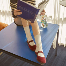 將圖片載入圖庫檢視器 VICTORIA 酒紅色瑪莉珍穆勒鞋