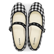 將圖片載入圖庫檢視器 VICTORIA 黑白瑪莉珍格紋娃娃鞋