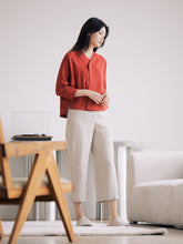 將圖片載入圖庫檢視器 DOLSILNAI 側邊修飾米白色七分褲