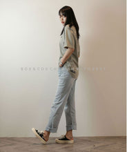 將圖片載入圖庫檢視器 BOX&COX 黑色厚底帆布穆勒鞋