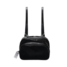 將圖片載入圖庫檢視器 NIEEH 環保皮革黑色雙肩包