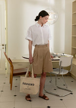 將圖片載入圖庫檢視器 DEPOUND Logo 象牙白長方形帆布包