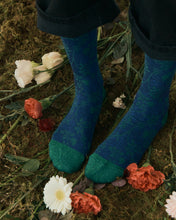 將圖片載入圖庫檢視器 I HATE MONDAY x Neul 金蔥滾邊襪_藍色