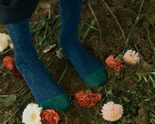 將圖片載入圖庫檢視器 I HATE MONDAY x Neul 金蔥滾邊襪_藍色