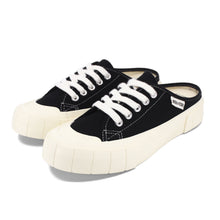 將圖片載入圖庫檢視器 BOX&COX 黑色厚底帆布穆勒鞋