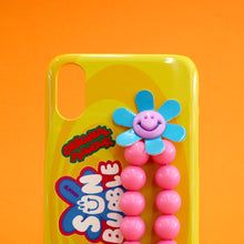 將圖片載入圖庫檢視器 SECOND UNIQUE NAME 串珠指套手機殼_草莓粉