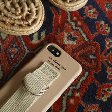 將圖片載入圖庫檢視器 SECOND UNIQUE NAME 文字塗鴉卡其指套手機殼