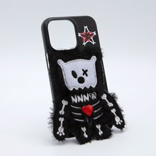 將圖片載入圖庫檢視器 SECOND UNIQUE NAME 搖滾黑絨毛熊熊手機殼