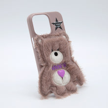 將圖片載入圖庫檢視器 SECOND UNIQUE NAME 拿鐵棕絨毛熊熊手機殼