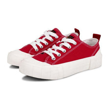 將圖片載入圖庫檢視器 BOX&COX 紅色厚底帆布鞋