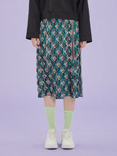 將圖片載入圖庫檢視器 CCOMAQUE 牡丹花摺皺合身黑色長裙