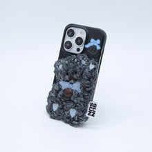 將圖片載入圖庫檢視器 SECOND UNIQUE NAME Oreo黑小熊絨毛手機殼