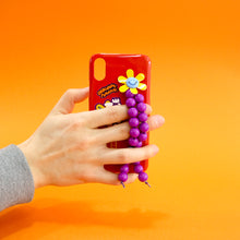 將圖片載入圖庫檢視器 SECOND UNIQUE NAME 串珠指套手機殼_葡萄紫