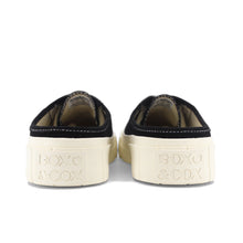 將圖片載入圖庫檢視器 BOX&COX 黑色厚底帆布穆勒鞋