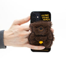 將圖片載入圖庫檢視器 SECOND UNIQUE NAME 巧克力熊絨毛指套手機殼