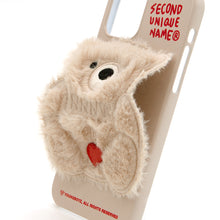 將圖片載入圖庫檢視器 SECOND UNIQUE NAME 摩卡熊絨毛指套手機殼