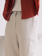 將圖片載入圖庫檢視器 DOLSILNAI 側邊修飾米白色七分褲