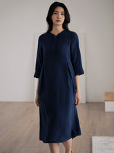 將圖片載入圖庫檢視器 DOLSILNAI 領口刺繡連身洋裝 (2色)