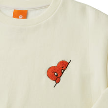 將圖片載入圖庫檢視器 GRIMPER 害羞愛心奶油白大學T