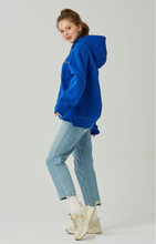 將圖片載入圖庫檢視器 GRIMPER 害羞愛心Hoodie 藍色帽T