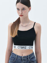 將圖片載入圖庫檢視器 CITYBREEZE Logo黑色短版無袖羅紋上衣/運動風背心((G)I-DLE 宋雨琦同款)