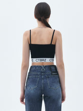 將圖片載入圖庫檢視器 CITYBREEZE Logo黑色短版無袖羅紋上衣/運動風背心((G)I-DLE 宋雨琦同款)