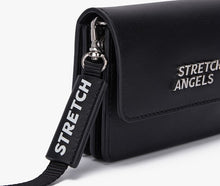 將圖片載入圖庫檢視器 STRETCH ANGELS Flap 黑色迷你兩用側背包