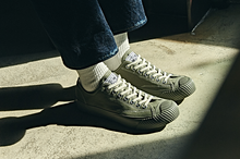 將圖片載入圖庫檢視器 BAKE-SOLE Yeast 橄欖綠帆布鞋