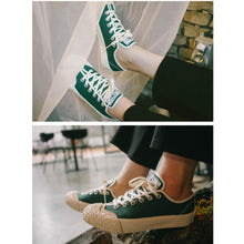 將圖片載入圖庫檢視器 BAKE-SOLE Scone 綠色帆布鞋