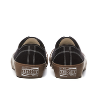 將圖片載入圖庫檢視器 BAKE-SOLE Yeast 黑色x咖啡底帆布鞋