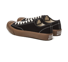 將圖片載入圖庫檢視器 BAKE-SOLE Yeast 黑色x咖啡底帆布鞋