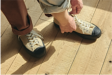 將圖片載入圖庫檢視器 BAKE-SOLE Yeast 米色x黑底帆布鞋