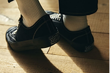 將圖片載入圖庫檢視器 BAKE-SOLE Yeast 黑色帆布鞋