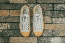 將圖片載入圖庫檢視器 BAKE-SOLE Sable 米白色x黃底帆布鞋