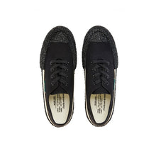 將圖片載入圖庫檢視器 BAKE-SOLE Crust 黑色帆布鞋