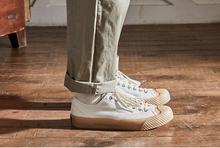 將圖片載入圖庫檢視器 BAKE-SOLE Yeast 米白x黃底帆布鞋