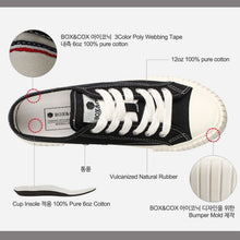 將圖片載入圖庫檢視器 BOX&COX Via 黑色厚底帆布鞋