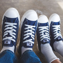 將圖片載入圖庫檢視器 BOX&COX Via 深藍色厚底帆布鞋