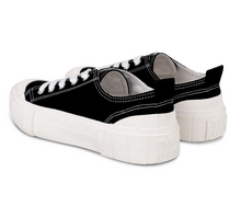將圖片載入圖庫檢視器 BOX&COX 黑色厚底帆布鞋