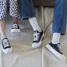 將圖片載入圖庫檢視器 BOX&COX Via 黑色厚底帆布鞋