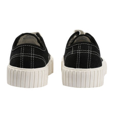 將圖片載入圖庫檢視器 BOX&COX Via 黑色厚底帆布鞋