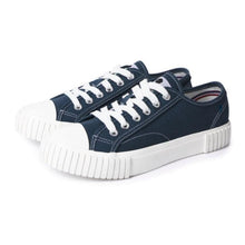 將圖片載入圖庫檢視器 BOX&COX Via 深藍色厚底帆布鞋