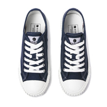 將圖片載入圖庫檢視器 BOX&COX Via 深藍色厚底帆布鞋