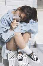 將圖片載入圖庫檢視器 BOX&COX 黑色厚底帆布鞋