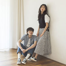 將圖片載入圖庫檢視器 BOX&COX Via 黑色厚底帆布鞋