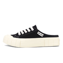 將圖片載入圖庫檢視器 BOX&COX 黑色厚底帆布穆勒鞋