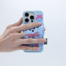 將圖片載入圖庫檢視器 SECOND UNIQUE NAME 蘇打藍小熊絨毛手機殼