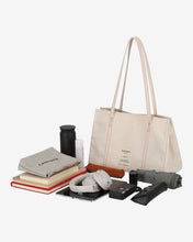 將圖片載入圖庫檢視器 MARHEN.J Lavie 米白色帆布托特包