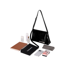 將圖片載入圖庫檢視器 MARHEN.J Elly 簡約都會黑色皮革肩背包