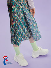 將圖片載入圖庫檢視器 CCOMAQUE 牡丹花摺皺合身黑色長裙